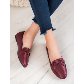 Clowse Eleganti ballerine bordeaux rosso 2