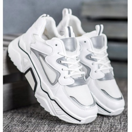 Weide Sneakers alla moda con rete bianca 2