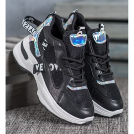 Weide Sneakers alla moda con iscrizioni nero 1