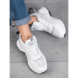 Weide Sneakers alla moda con iscrizioni bianca 2