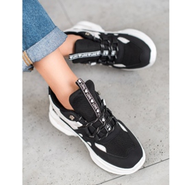 Weide Sneakers alla moda dell'amore nero 1