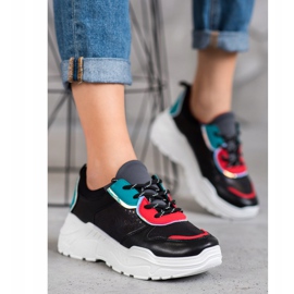 SHELOVET Scarpe da ginnastica alla moda nero 2