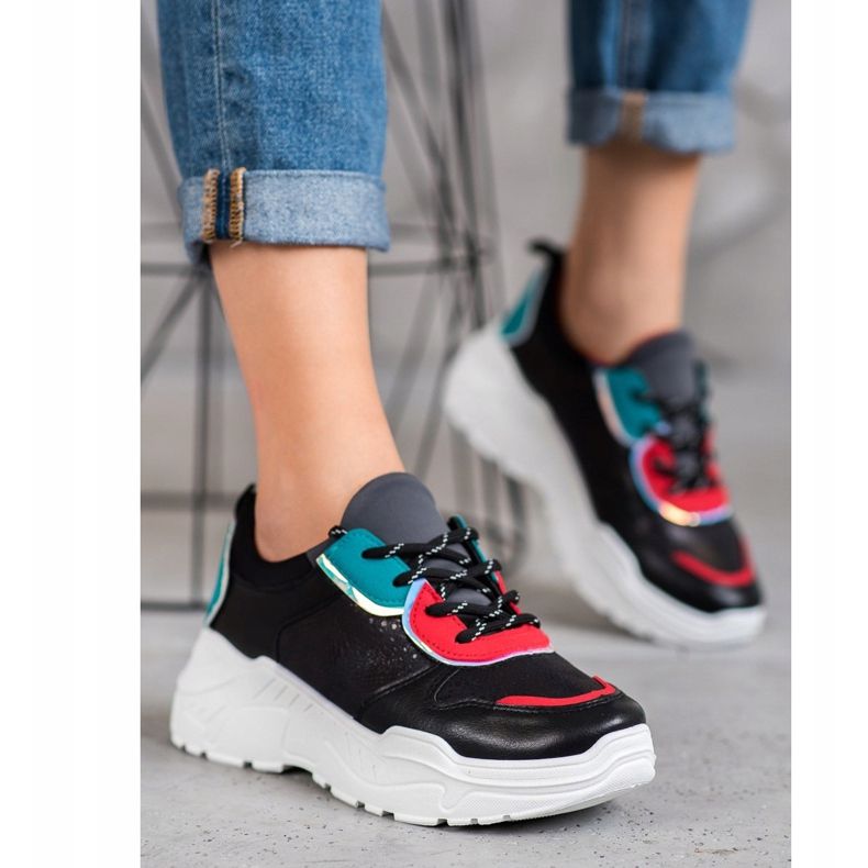 SHELOVET Scarpe da ginnastica alla moda nero 2