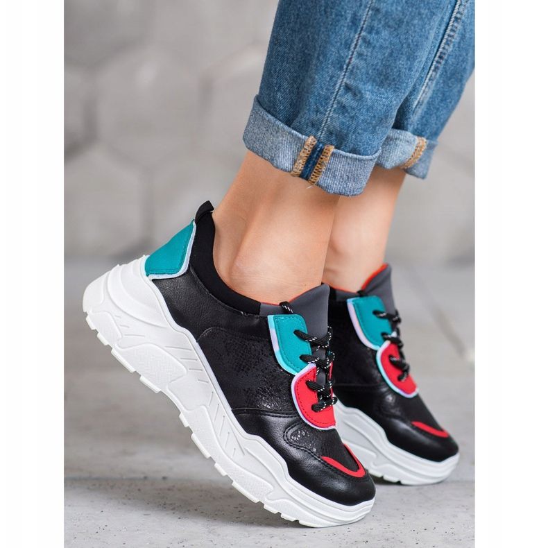 SHELOVET Scarpe da ginnastica alla moda nero 1