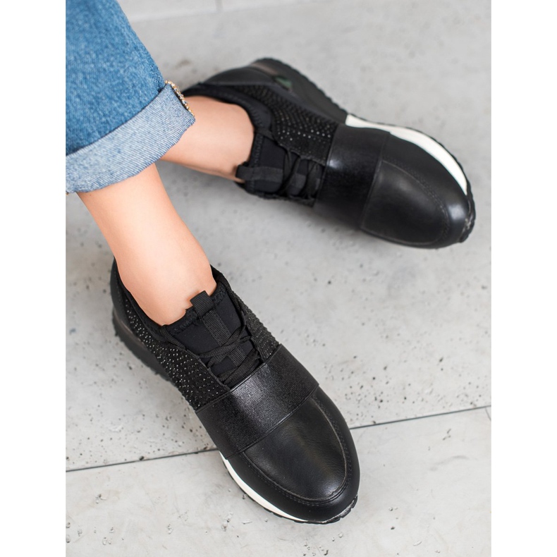 RTX WALK Sneakers Nere Con Cristalli nero 1