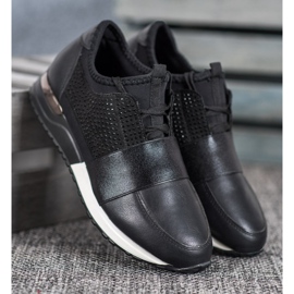 RTX WALK Sneakers Nere Con Cristalli nero 2