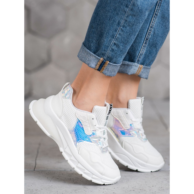 SHELOVET Sneakers Con Rete bianco 2