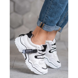 SHELOVET Sneakers alla moda da donna bianco nero 2