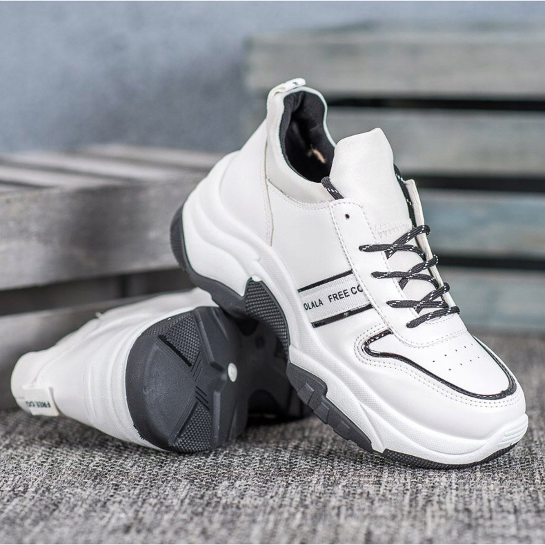 SHELOVET Scarpe sportive bianche bianco 1