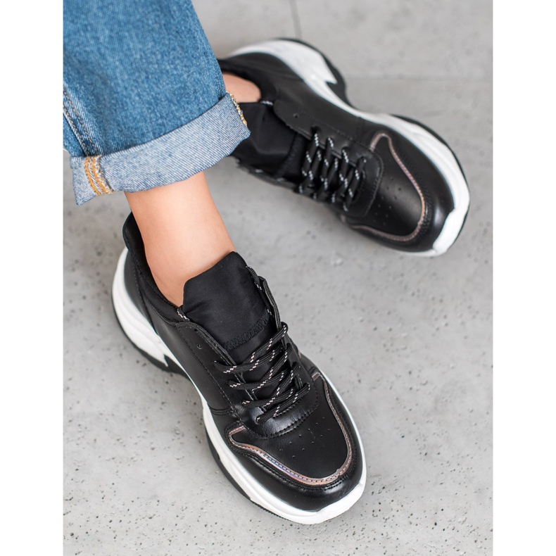 SHELOVET Scarpe sportive nere nero 1