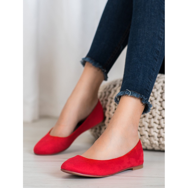 Best Shoes Ballerine in camoscio rosso 1