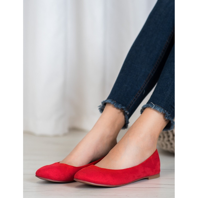 Best Shoes Ballerine in camoscio rosso 2