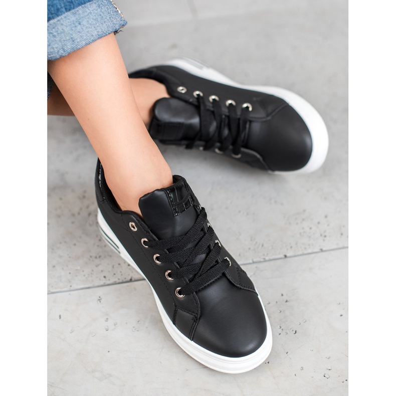SHELOVET Sneakers Con Zeppa Nascosta nero 2
