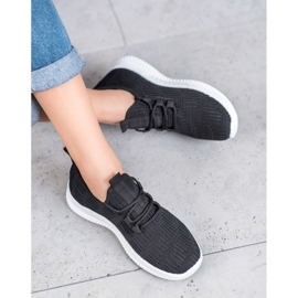 SHELOVET Comode scarpe in tessuto nero 2