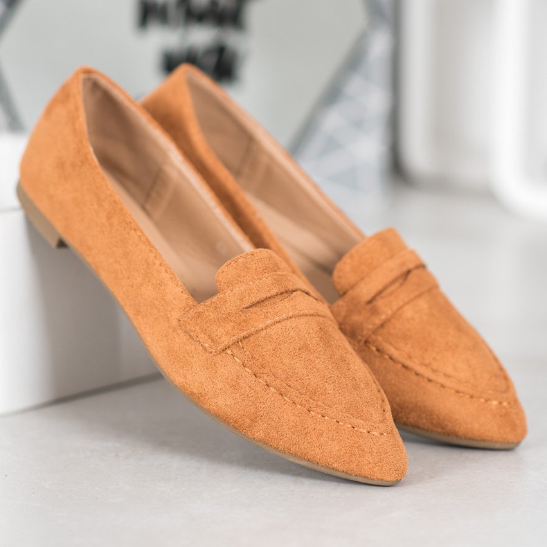 Best Shoes Mocassini Scamosciati In Spitz marrone 1