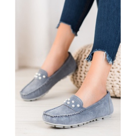 Filippo Mocassini In Pelle Con Perle grigio 1