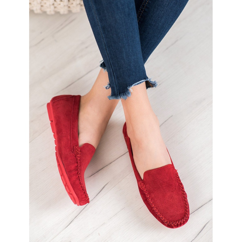 Mocassini classici VINCEZA in pelle rosso 2
