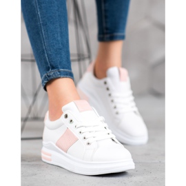 Weide Scarpe sportive con inserti rosa bianca 2