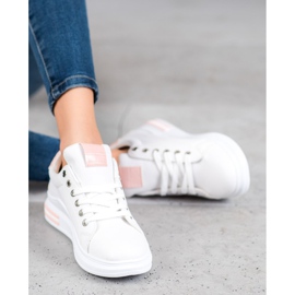 Weide Scarpe sportive con inserti rosa bianca 1