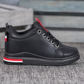 Weide Sneakers Con Zeppa Nascosta nero rosso 1