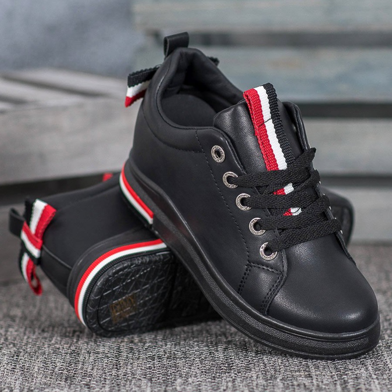 Weide Sneakers Con Zeppa Nascosta nero rosso 2