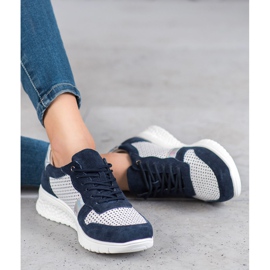 Filippo Scarpe in pelle con effetto holo bianco blu navy grigio 1