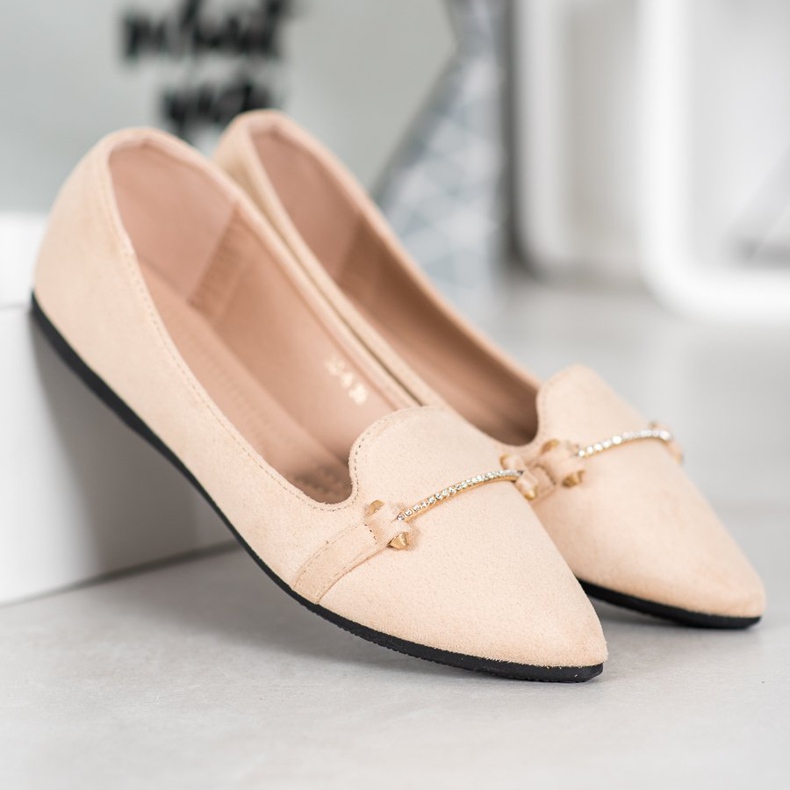 SHELOVET Ballerina In Spitz marrone 1