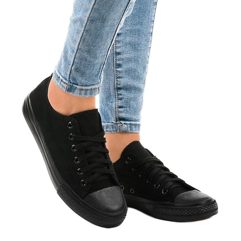 Sneakers nere classiche da donna WQ801 nero 1