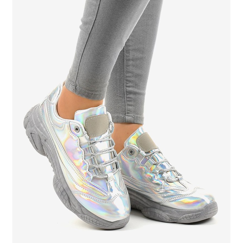Sneakers argento sneakers Z-9781 grigio 2