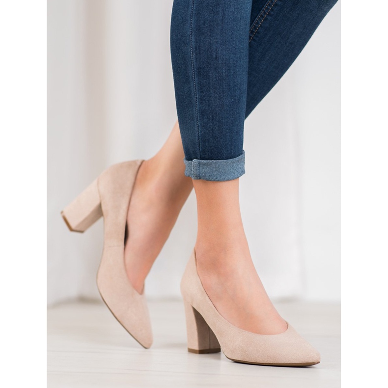 W. Potocki Décolleté Con Glitter beige d'oro 1