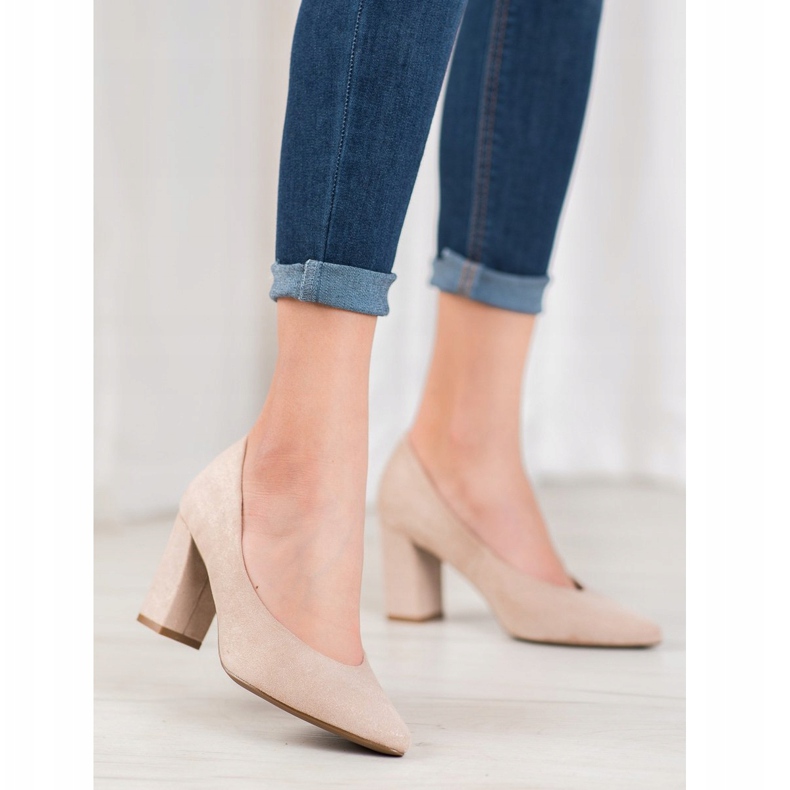 W. Potocki Décolleté Con Glitter beige d'oro 2