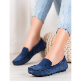 Vinceza Mocassini classici in pelle blu 2