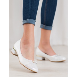 SHELOVET Décolleté eleganti con perla bianco grigio 2