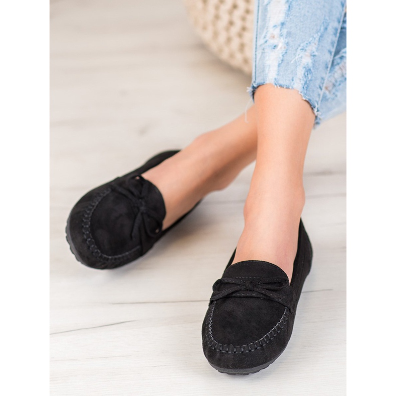 SHELOVET Mocassini casual con fiocco nero giallo 2