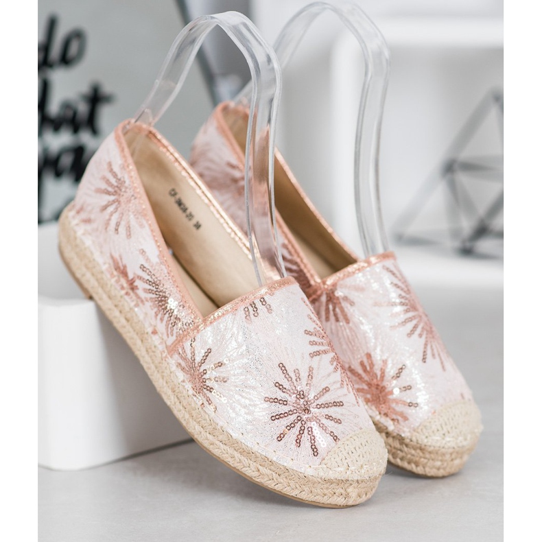 Best Shoes Espadrillas con paillettes rosa 2