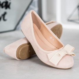 Clowse Ballerine alla moda con un fiocco marrone 1