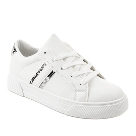 Sneakers classiche bianche con motivo animalier CC-20 bianca 1