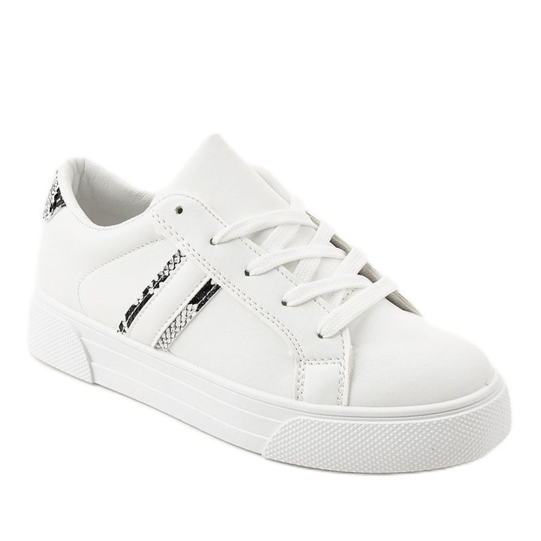 Sneakers classiche bianche con motivo animalier CC-20 bianco 1