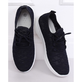 BB76 Scarpe sportive blu navy navy giallo 2