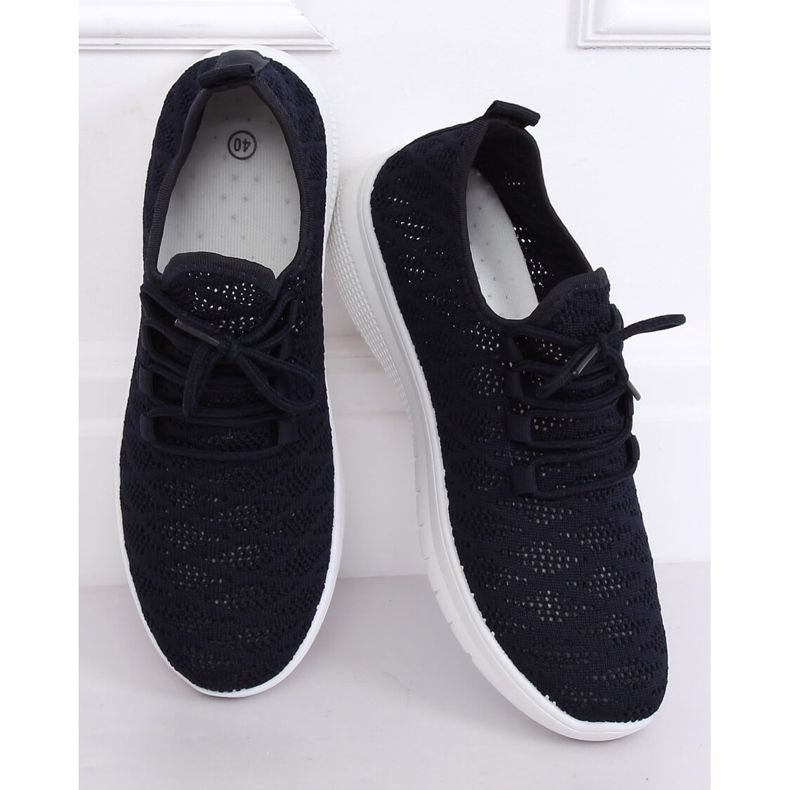 BB76 Scarpe sportive blu navy navy giallo 2