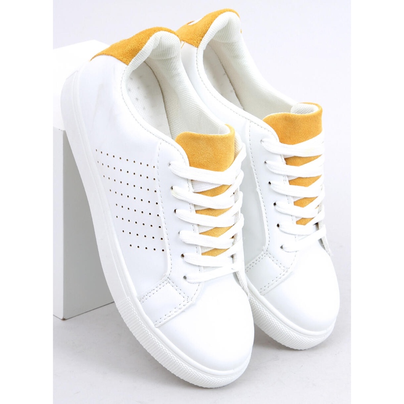 Sneakers da donna bianche WB807 WHITE/YELLOW bianca giallo 1