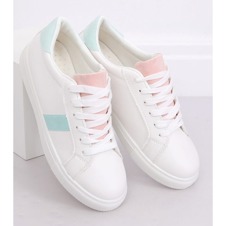 Sneakers bianche da donna WB811 WHITE/ROSA bianco 1