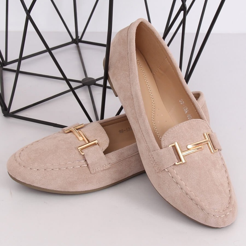 Mocassini da donna beige 99-13A Beige marrone giallo 2