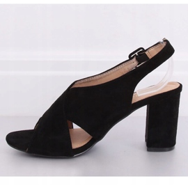 Sandali neri con tacco alto F1827 Black nero 1