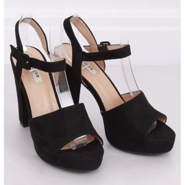 Sandali neri con tacco alto 9R16 Black nero 2