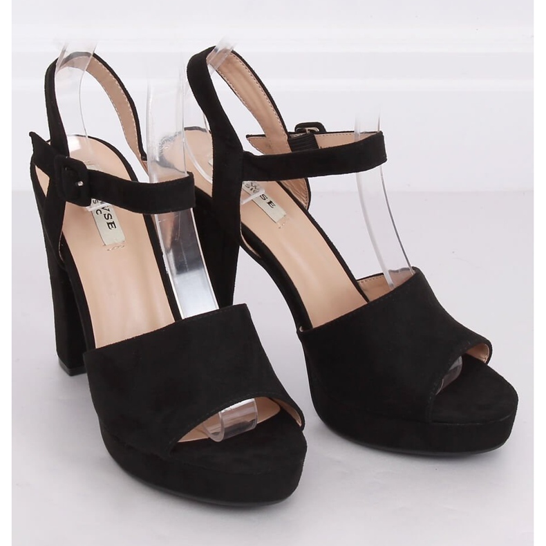 Sandali neri con tacco alto 9R16 Black nero 2