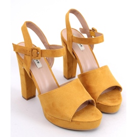 Sandali tacco alto miele 9R16 Giallo 1