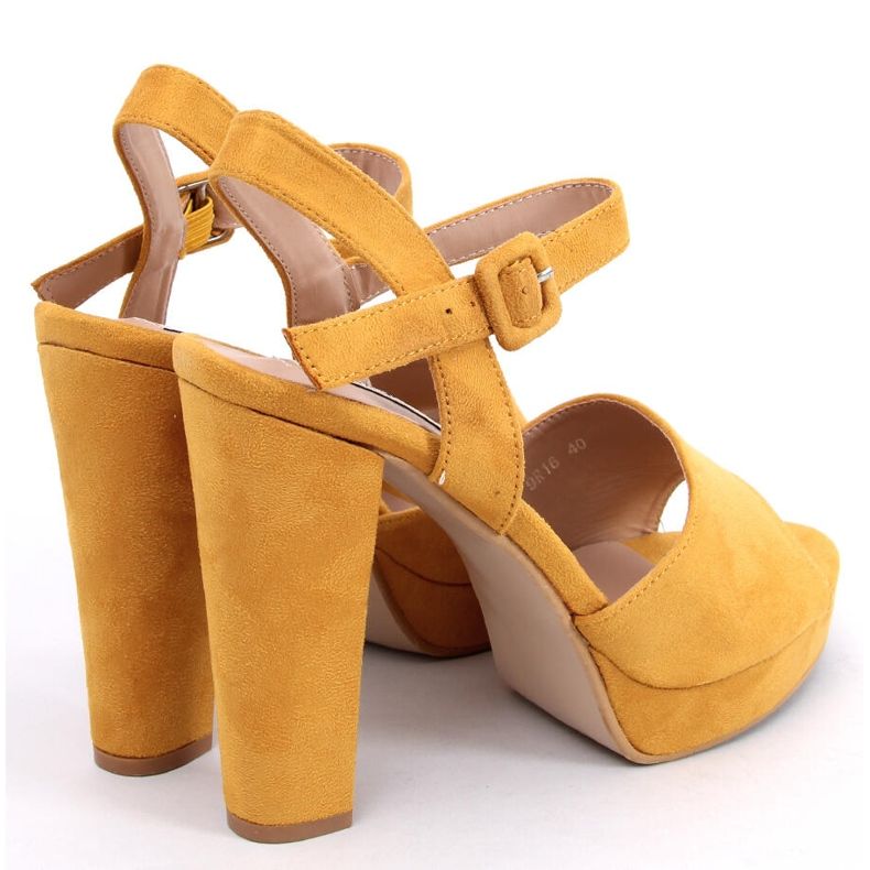 Sandali tacco alto miele 9R16 Giallo 2
