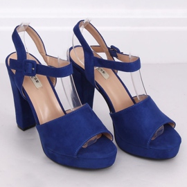 Sandali con tacco alto 9R16 Blu blu navy multicolore 1