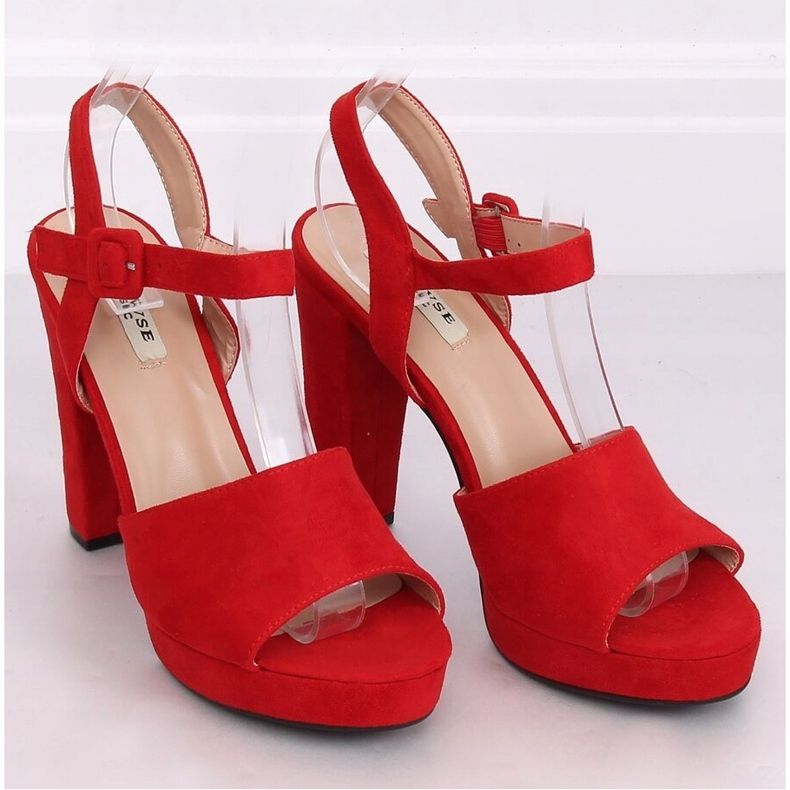 Sandali rossi con tacco alto 9R16 Red rosso 1